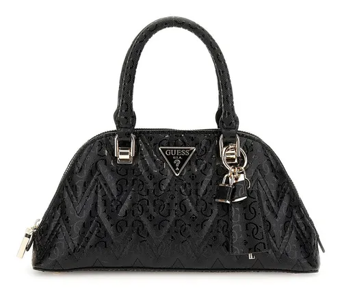 GUESS Damen Adelard Dome Satchel Ranzen, Schwarz von GUESS