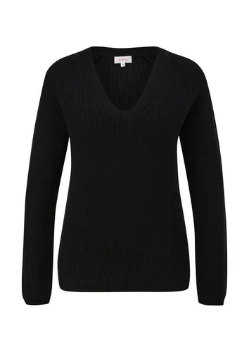 Stylischer Damen Pullover mit V-Ausschnitt - Pullover für Damen mit V-Ausschnitt, langen Raglanärmeln und Regular Fit für einen bequemen und modischen Look.