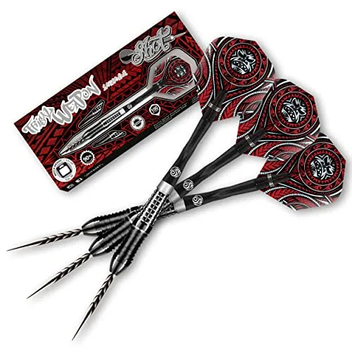 Shot! Steel Darts Tribal Weapon Savage 90% Tungsten Steeltip Darts Steeldart Dartpfeile Set (23 Gramm)