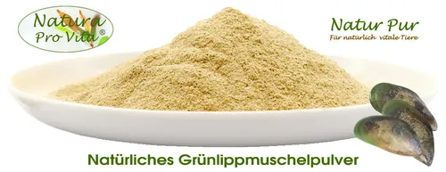 Grünlippmuschelpulver Hund Vollfettqualität gut für Knochen Sehnen Gelenke 100g
