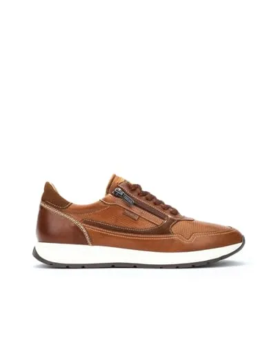 Pikolinos Herren Sneaker Leder Schnürschuh Getafe M2B-6263C, Größe: 42 EU, Farbe: Braun - Sneaker aus hochwertigem Leder mit schnellem Reißverschluss für einfachen Zugang und herausnehmbarer Innensohle für individuelle Anpassung. Ideal für Komfort und Stil im Alltag!