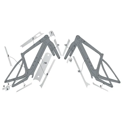 Syncros Solace eRide Carbon Rahmenschutzfolien Set von Syncros