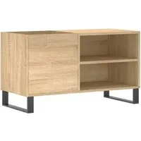 vidaXL Plattenschrank für Schallplatten - TV-Halterungen: Praktischer Plattenschrank aus Sonoma Eiche mit viel Stauraum für LPs und stabiler Oberplatte für Plattenspieler.