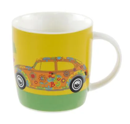 VW Collection VW Käfer Kaffeetasse, 370 ml, Blumen