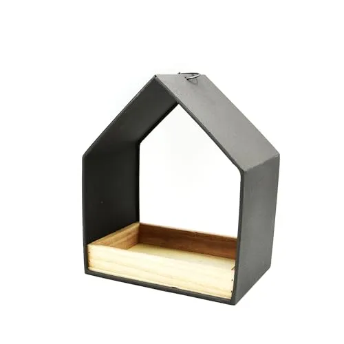 UNUS Garden Vogelfutterhaus Zink zum Aufhängen, Vogelhaus mit herausnehmbarer Futterschale, Futterhaus für den Garten