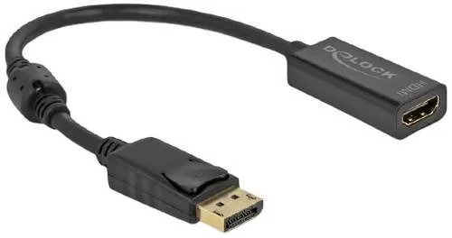 Delock 63559 DisplayPort / HDMI Adapter [1x DisplayPort Stecker - 1x HDMI-Buchse] Schwarz 0.20m