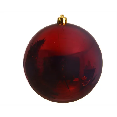 Kugel XXL dunkelrot glänzend, bruchfest - Weihnachtkugel, Christbaumkugel 14 cm