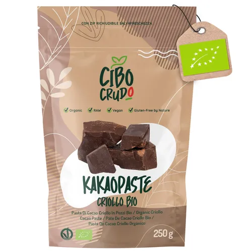 Kakaomasse Bio Roh - 250g. Criollo Kakao Bio zur Herstellung von Rohkakaomass...