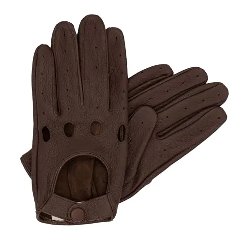 Hand Gewand by Weikert PETE - Premium Herren Autofahrerhandschuhe aus Ziegenleder mit Touchscreenfunktion - Hochwertige Autofahrerhandschuhe aus feinstem Ziegenleder mit integrierter Touchscreenfunktion. Ideal für optimalen Grip und Kontrolle beim Fahren. Stilvolles Design für Herren, nachhaltig gegerbt nach höchsten Standards.