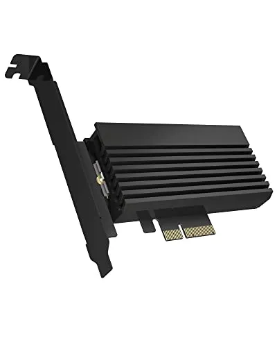 ICY BOX PCI Express Karte, M.2 NVMe SSD zu PCIe 4.0 Adapter, Kühler, LED Beleuchtung, M-Key, 2230, 2242, 2260, 2280, IB-PCI214M2-HSL