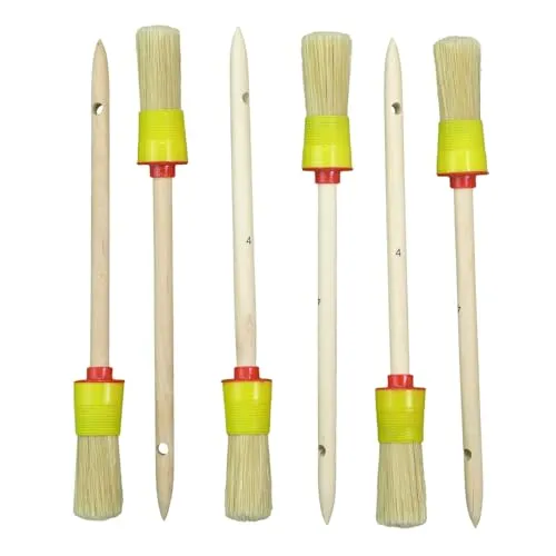 Stück Ringpinsel Ø 25 mm Größe 4 Rundpinsel Lackierpinsel helle Borste 6