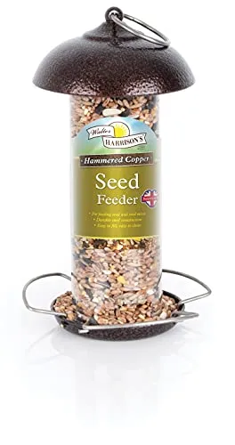 Walter Harrison's Mini-Futterspender für Wildvögel, gehämmertes Kupfer, zum Aufhängen, 20 cm