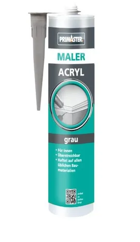Primaster Maler-Acryl Grau 310ml Dichtmasse Dichtstoff Bauacryl