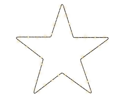 Lumineo LED Metall-Stern 38 cm – 40 klassisch warme LEDs – Innen & Außen – Timer 8h – IP44 – 5 m Zuleitung – Deko Stern aus Metall – Warmweiße Weihnachtsbeleuchtung