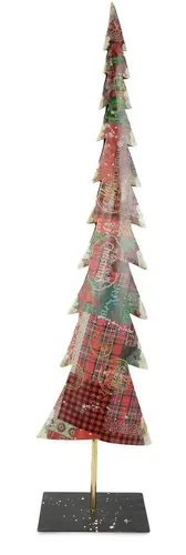 RIFFELMACHER & WEINBERGER Christbaumschmuck Metall Weihnachtsbaum stehend, Rot Grün, 16,5×67