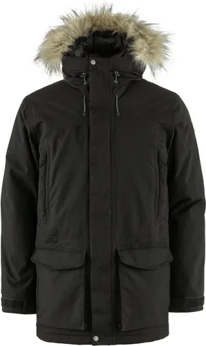 Fjällräven Nuuk Lite Parka Men Black (M) - Wasserdichter und winddichter Parka für Herren, ideal für milde Herbsttage. Aus 100% recyceltem Material mit vielen praktischen Taschen und anpassbarer Kapuze.