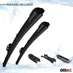 OMAC Scheibenwischblätter für Audi Q2 (2016-2025) - Hochleistungs-Scheibenwischerblätter mit langlebigen Gummistreifen und innovativem Multi-Adapter für einfache Installation. Genießen Sie klare Sicht und Sicherheit bei jedem Wetter!
