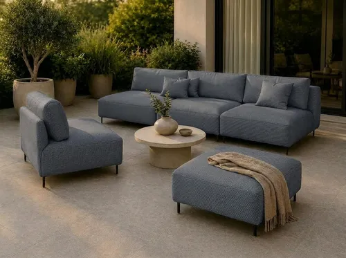 A&J Gartenlounge-Set SUN – 3-teiliges Outdoor Lounge Set von Mebloland