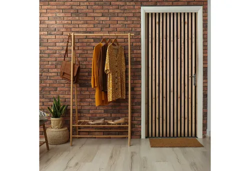 Türtapete Selbstklebend Holzoptik - 91x211 cm - Türaufkleber in Holzoptik, selbstklebend und einfach anzubringen. UV-beständig und umweltfreundlich, ideal für eine schnelle Raumverschönerung ohne Blasen und Falten.