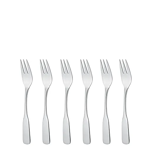 GRÄWE Kuchengabeln 6 Stück, Edelstahl 18/10, Serie Spaten in silber von GRÄWE