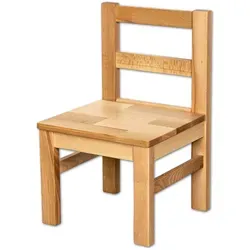 Extra stabiler Kinderstuhl aus Buche massiv in weiß von Betten-ABC
