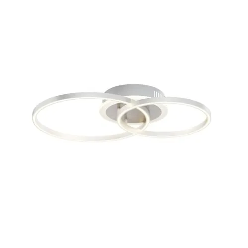 Lindby LED Smart Home Deckenlampe Edica, dimmbar mit Leselampe - Moderne 1-flammige Deckenleuchte aus Aluminium, dimmbar für individuelle Lichtatmosphäre und mit Fernbedienung für maximalen Komfort. Ideal für Wohnzimmer, Schlafzimmer und mehr.