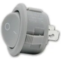 world-trading-net Wippenschalter Rund 1-polig EIN AUS Grau