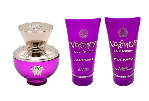 Versace Duft-Set VERSACE DYLAN PURPLE FEMME EDP 50ML + BL 50ML + SG 50ML - Damendüfte mit einem luxuriösen Duft-Set für ein unvergessliches Dufterlebnis, ideal für jeden Anlass.