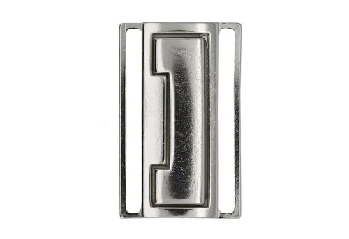 maDDma 1 Metall Gürtel-Schnalle Steckschnalle Klick Verschluss Gurtstecker (Einzelschnalle, 1-tlg), 55 x 34 x 4mm Durchzug 50mm