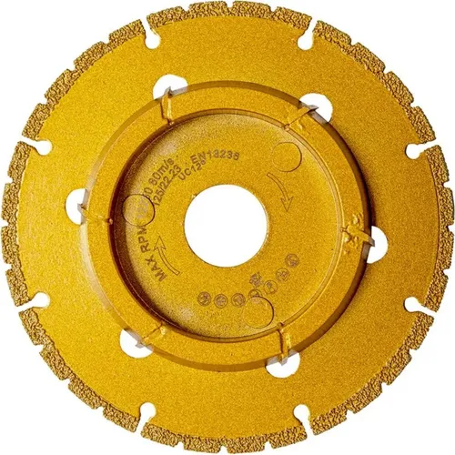 Eibenstock Hartmetall-Trenn- und Anfasscheibe Ø 125mm ERC 350 (gold) - Professionelle Trennscheibe für präzise Schnitte, ideal für Bau- und Renovierungsarbeiten in Beton und Stein.