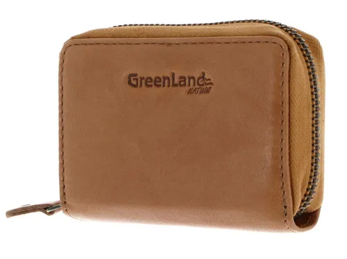 GreenLand Nature Kartenetui Card Case aus echtem Rindsleder mit RFID-Blocker