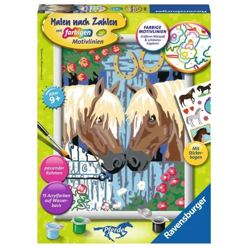 Ravensburger CreArt, Malen nach Zahlen - Treue Pferde