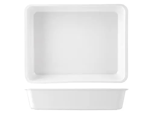 H&H 8732040 Kleine Wanne mit Rand, Kunststoff, Weiß, 40 x 30 x 8 cm