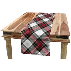 Abakuhaus Tischläufer Esszimmer Küche Rechteckiger Dekorativer Tischläufer, Schottenkaro Plaid Motiv Rhombuses bunt 40 cm x 225 cm