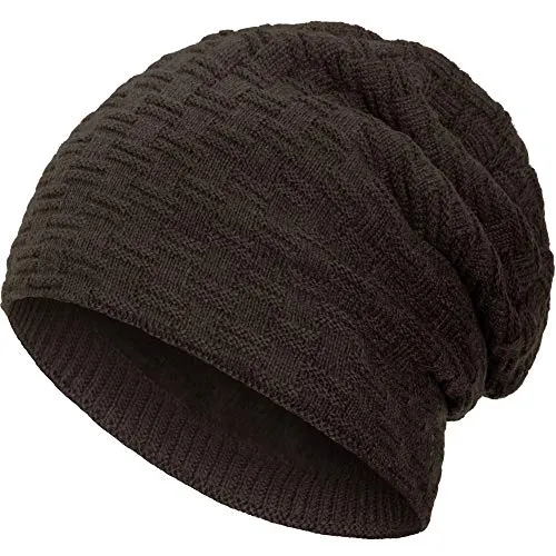 Compagno Gefütterte Mütze Herren Damen Wintermütze Beanie Strickmütze Winter Weihnachten Haube Hat Cap Männer Frauen