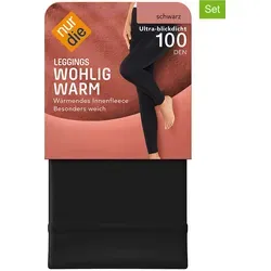 Nur Die Leggings Wohlig-Warm schwarz 44-48 von NUR DIE