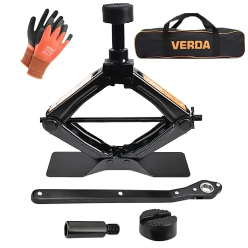 Scherenwagenheber 2T mit Ratsche – Tragbarer Kfz-Wagenheber für PKW, MPV & SUV