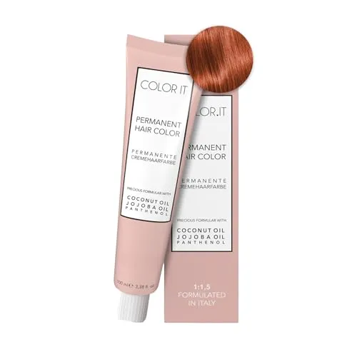 COLOR.IT by BM - Permanente Haarfarbe in Salonqualität, 100ml (8.4 Hellblond Kupfer, 1er Pack)