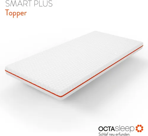 OCTAsleep Topper Octasleep Smart Plus, 100x200 cm - Matratzenauflage mit 7 cm Höhe, ergonomisch, atmungsaktiv und ideal für alle Schlafpositionen. Dank OCTAspring® Technologie passt sich der Topper perfekt an Ihren Körper an.