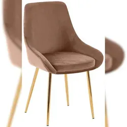 CLP Esszimmerstuhl Elmira - Moderner Küchenstuhl mit Samtbezug - Esszimmerstühle mit viel Sitzkomfort, gepolstert und pflegeleicht. Ideal für stilvolle Küchen und Esszimmer. Belastbar bis 120 kg.