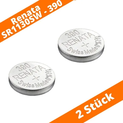 Renata 390 SR54SW SR1130SW AG1 Uhrenbatterien Silberoxid Knopfzelle 1,55V 2 x