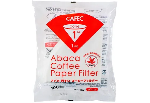 Cafec Ersatzfilter Abaca Cup 1, 100 Stück - Made in Japan in weiß von Cafec