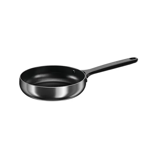 Berghoff Home Edelstahl Bratpfanne 20cm – Antihaft-Pfanne ohne PFAS – beschichtete Universalpfanne für alle Herdarten – langlebige Non-Stick Pfanne - schwarz