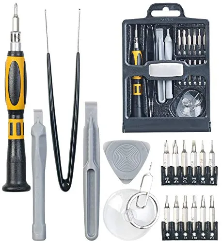 AGT Smartphone Reparatur Set: 20-teiliges Smartphone-Reparaturset für Display-, Akku-Wechsel u.v.m. (Handy Reparatur Kit, Handy Werkzeug, Uhrmacherwerkzeug Sets)