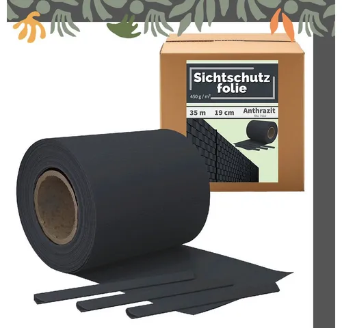 Kingpower Sichtschutzstreifen PVC Anthrazit 35m für Doppelstabmattenzaun