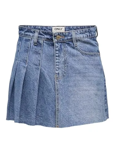 ONLY Female Rock ONLKADIE - Kurzer Damenrock aus 100% Baumwolle - Damenrock mit mittlerer Taille, aus 100% Baumwolle für höchsten Tragekomfort und lässigen Style.