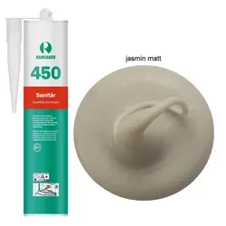Ramsauer Dichtstoff Ramsauer 450 Sanitär Silicon Fugen Dichtstoff 310ml Kartusche, gebrauchsfertig, chemisch widerstandsfähig, schnellhärtend, UV-beständig,pilzhemmend beige
