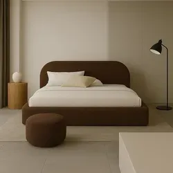 GUTTO Polsterbett MOON Braun 180x200 mit Stauraum in braun von Sofello