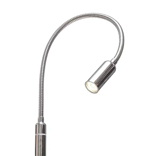 kalb 3W LED Bettleuchte dimmbar - Elegante Nachttischlampe - Tischlampen: Hochwertige dimmbare 3W LED Bettleuchte mit flexiblem Schwanenhals und touch-dimmbarem Schalter für angenehmes warmes Licht.