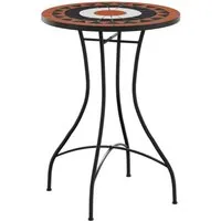 vidaXL Mosaik Bistrotisch mit Eisengestell in orange von vidaXL